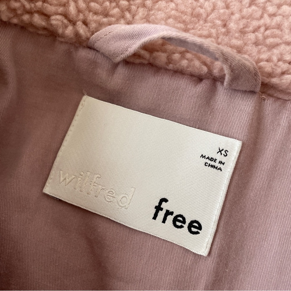 Aritzia Wilfred Free the Teddy Jacket Zip Up Plush Sherpa in Sanders, Size XS - Picture 15 of 16